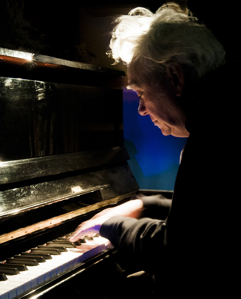 Billy Jenkins at the piano photographed by Beowulf Mayfield